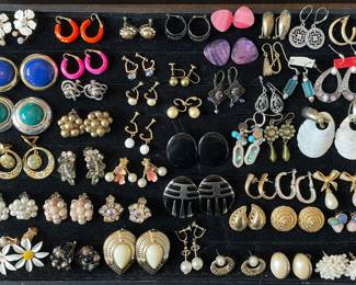 Vintage to modern pierced & clip on earrings 