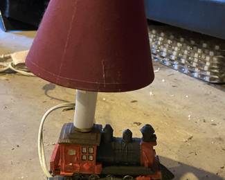 Vintage train table lamp 