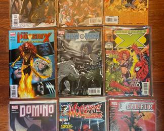 Comics: Domino, Wolverine, Excalibur, Mutant X, New Men, Kitty Pryde, 