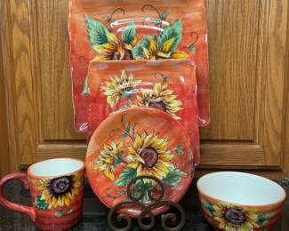 MaxCera Sunset Sunflower dishes 