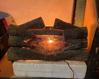 Electric fireplace log insert