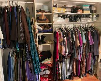 2 full Closets of women’s clothing & accessories
Clothing ranges Sm-Plus sizes
Shoes 8.5 
