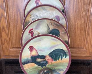 Decorative rooster plates 