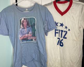 Vintage tee shirts, Olivia Newton John & Fitz 76