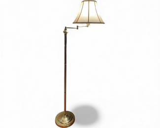 Vtg. brass floor lamp