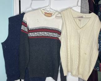Vintage men’s sweaters: J Riggings & McGregor