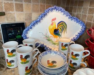 Rooster dish set 