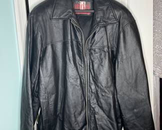 Cricket leather jacket vtg