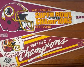 Vtg Washington Redskins Super Bowl pennants