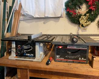 Delta table saw, Sears Craftsmsn Direct Drive table saw