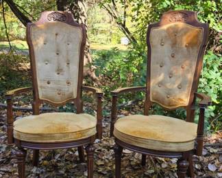Vtg. Eastlake style captains chairs
