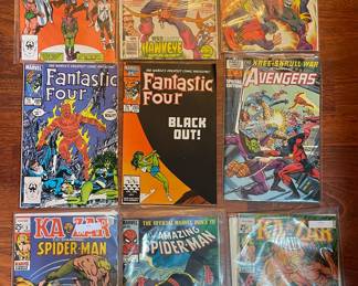 Comics: Fantastic Four, Ka-Zar, Spiderman, Avengers, X-Men, 