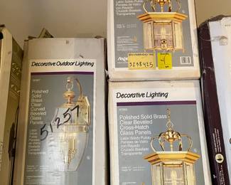 Angelo Lighting outdoor brass lanterns 