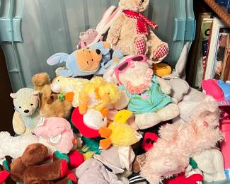 A selection of plush animals