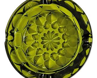 Green Glass Ashtray