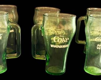 CocaCola Green Glass Mugs