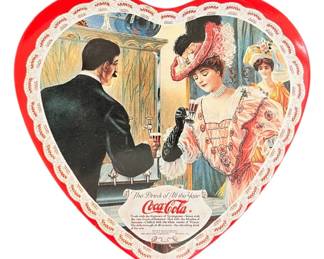 CocaCola Valentine Heart Shaped Tin Box