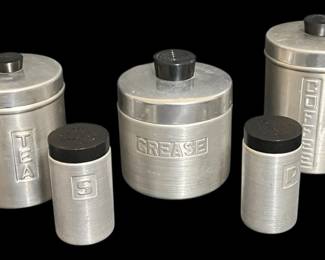 MidCentury Aluminum Canister Set