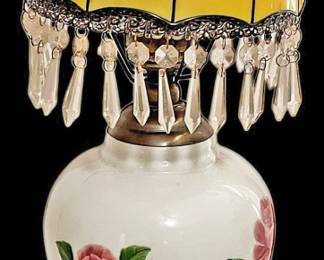 Milk Glass Lamp CocaCola Tiffany Shade