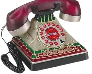 CocaCola Stained Glass Style Telephone