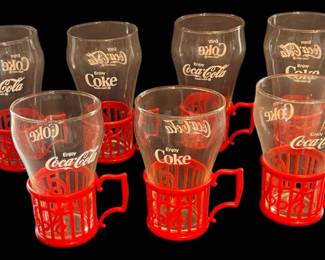 CocaCola Bell Shaped Glasses with Holders