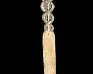 Large Vintage Caduceus Letter Opener