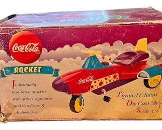 CocaColaCola Diecast Rocket Pedal Plane