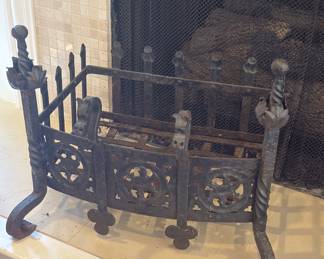 Antique fireplace grate.