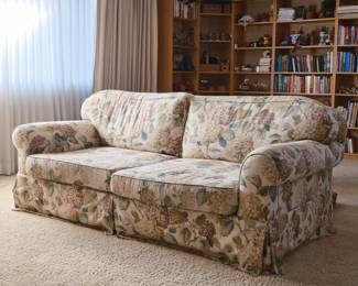 Couch with floral pattern