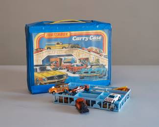 Matchbox Cars & Case. Worn but well loved