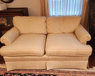 White loveseat by Henredon