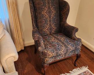 Blue armchair by Hickory