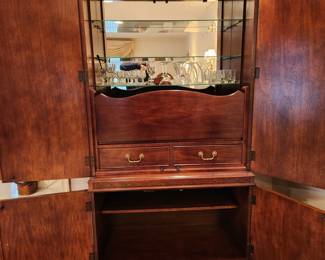 Bar cabinet by Century. Solid wood-BRING HELP TO REMOVE-ITS HEAVY