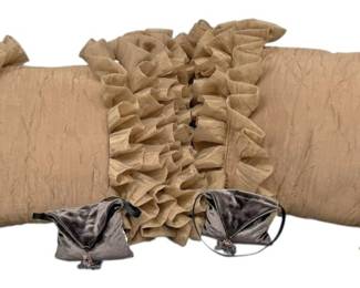 Two Pillows with Two Velvet Bean Bags 