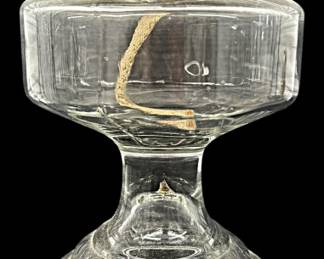 Vintage Clear Glass Oil Lamp 