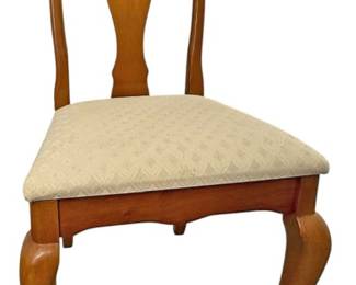 Wooden Dining Chair with Upholstered Seat 