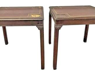 Two Zangerle Wooden End Tables 