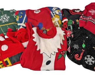 Lot of Christmas Sweaters and Onesie 