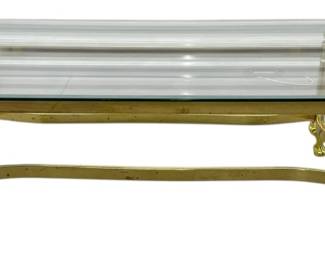 Glass Table With Metal Base 