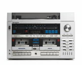 Vintage Sound Design Stereo Receiver, Dual Cassette Deck, and Turntable