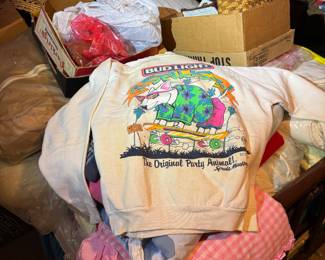 Basement. Down the stairs to the left.