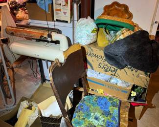 Basement. Down the stairs to the left.