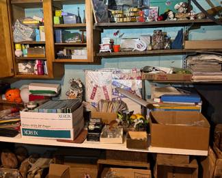 Basement. Down the stairs to the right in the kids and Avon area.