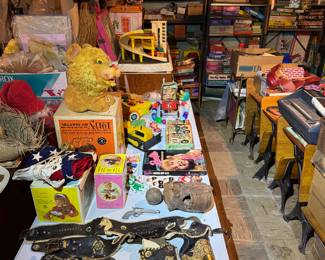 Basement. Down the stairs to the right in the kids and Avon area.