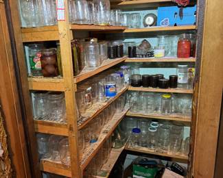 Basement. Down the stairs to the right. canning room
