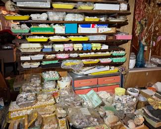 Down the stairs to the right