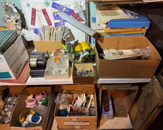 Basement. Down the stairs to the right in the kids and Avon area.