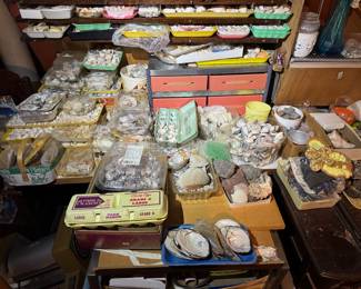 Basement. Down the stairs to the right in the kids and Avon area.