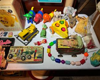 Basement. Down the stairs to the right in the kids and Avon area. Model NOT in the box