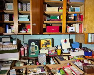 Basement. Down the stairs to the right in the kids and Avon area.